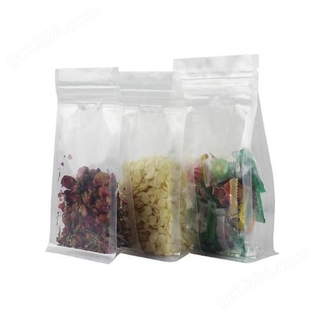 八边封透明包装袋夹链自封袋加厚食品大米绿豆密封袋塑封口袋