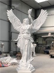 汉白玉西方三圣雕塑 裸女雕像 西方人物雕塑 光明女神雕像
