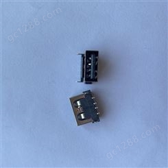 志发USB 3.0 AF母座沉板90度 直脚插板 DIP式卷边