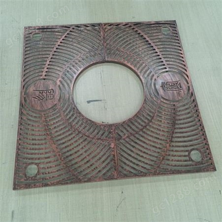 工匠 红古铜不锈钢电镀树池篦子 不锈钢树池盖板定制