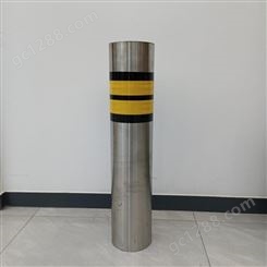 工匠 不锈钢f反光警示隔离柱 反光条不锈钢止车柱