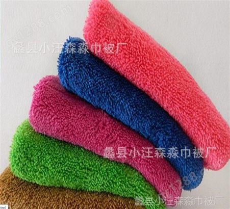 珊瑚绒25*25 保洁巾双层吸水多购从优