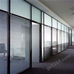 云南办公室玻璃隔断 双玻璃百叶隔断 保良家具 曲靖活动隔断墙可折叠