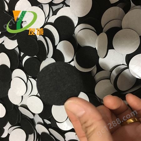 供应自粘圆形黑色绒布脚垫 任意定制各种形状绒布胶垫 彩色绒布胶贴 免费打板