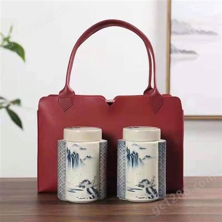 新品陶瓷茶叶罐方型复古风储茶红茶绿茶茶叶罐