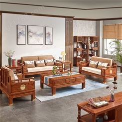 原木坊刺猬紫檀知音沙发 花梨木客厅整装组合 轻奢高档红木家具