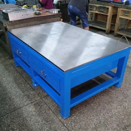创优双层钢板修模台承重3吨，20厚钢板精磨台面模具fit模桌，好品质实物展现