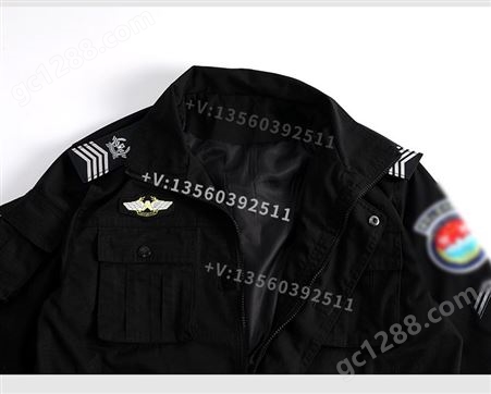 09款安检夹克 上海虹桥机场安检夹克常服 黑色加厚格子耐寒安检外套 安检服厂家