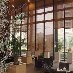 上海定制茶楼酒店办公室咖啡厅别墅阳光房 阳台遮光透气环保竹帘
