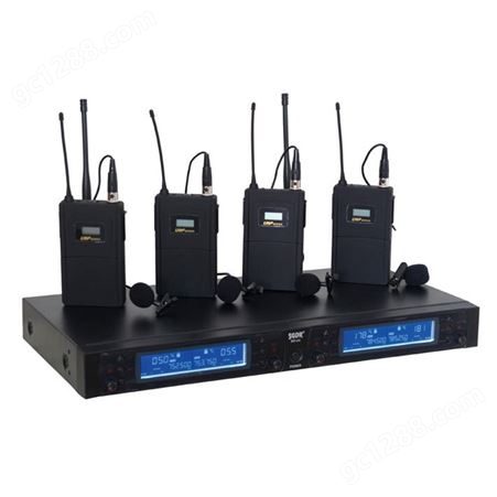SGDR海和  SR-U4专业无线一拖四会议领夹手持话筒麦克风U段自动对频麦克无线会议话筒厂家