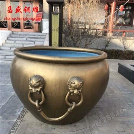 新疆昌盛铜雕吸财铜水缸过硬质量生产基地