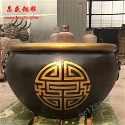 新疆昌盛铜雕吸财铜水缸过硬质量生产基地