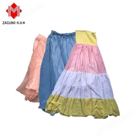 广州扎古米 全国批发销售旧衣服旧二手衣服生意 东南亚 科特迪瓦 外贸出口女款棉半身裙二手