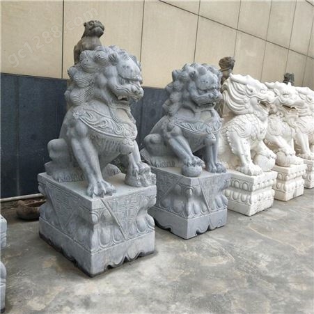看门石狮子 庭院石狮子 志诚石业 石狮子雕塑厂家推荐