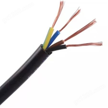 RVV弘泰线缆有限公司 一枝秀 铜芯黑色软护套多芯电缆信号控制线RVV4*.0.5