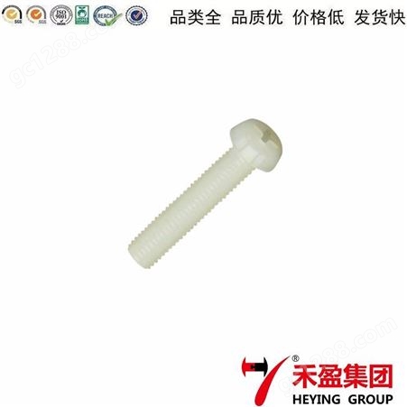 塑料螺丝 盘头螺栓 十字螺丝  塑胶尼龙螺丝 M4*40 白色