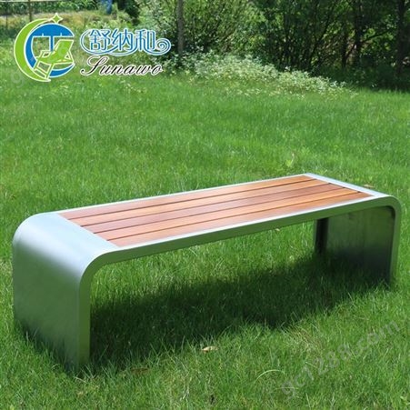 不锈钢带靠背公园椅景区园林休闲座椅不锈钢公园椅定制*
