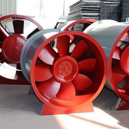 尚科供应低噪声轴流排烟风机 消防柜式风机 HTF高温消防排烟风机厂家现货