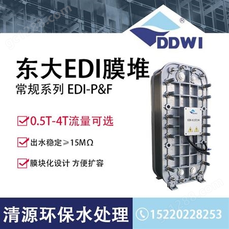 东大EDI膜块连续电除盐超纯水制取EDI-PF-0.5-HP工业化膜堆