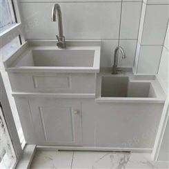 上海金山卫浴工厂店阳台柜 洗衣机柜组合 加工定制长度高低盆