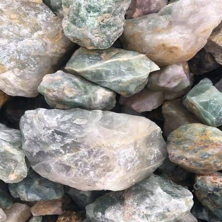 萤石-萤石块原矿-高氟化钙含量萤石粉-紫绿色萤石小块