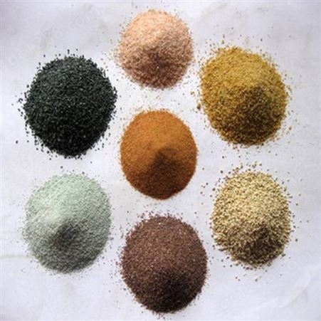 欢迎订购 各种颜色 各种规格彩砂 染色彩砂 原矿彩砂