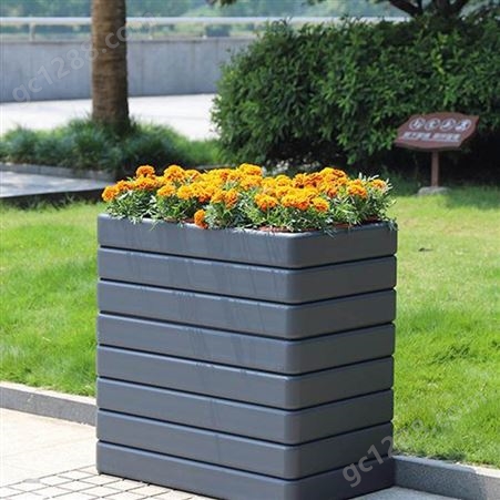 定制 户外组合花箱花槽 护栏一体式花箱 景观塑木塑道路户外组合花箱 应用广泛