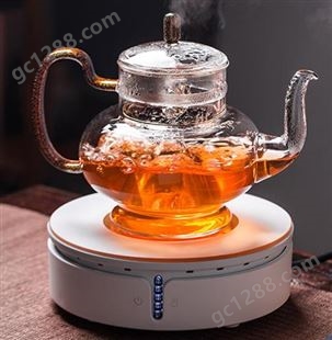 中式复古  高硼硅 耐高温玻璃  仿宋执壶  贵妃壶  泡茶壶  煮茶壶  温酒壶