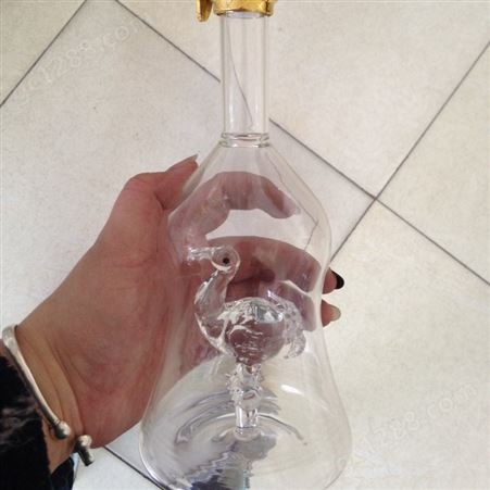 bz0123456玻璃鸟造型工艺酒瓶  瓶中造型玻璃瓶   白兰地醒酒器  异形酒水包装