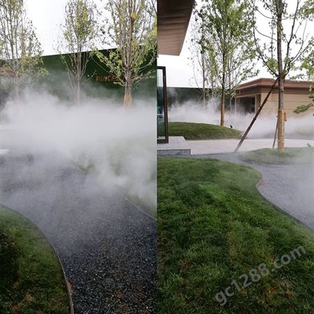 西安雾森人造雾系统设计安装 园林庭院别墅喷雾造景设备
