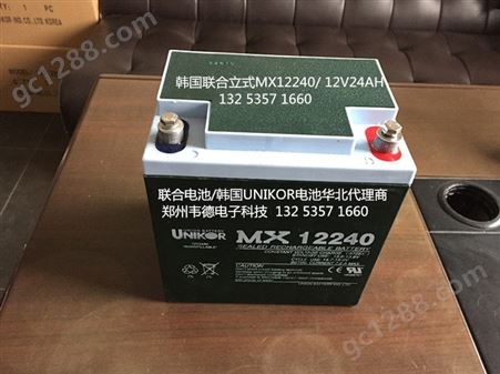 联合电池 UNIKOR MX12240 12V24AH 直流屏 EPS UPS电源用电池