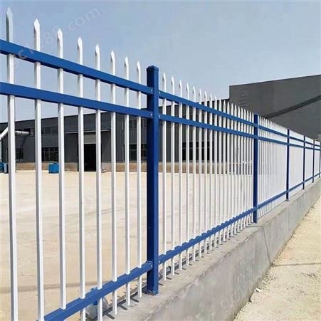 弯头锌钢护栏三横梁锌钢护栏小区外墙护栏锌钢大门可按需定制