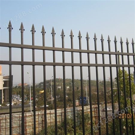 单向弯头1.2-3M围墙围栏锌钢护栏蓝白围墙栅栏