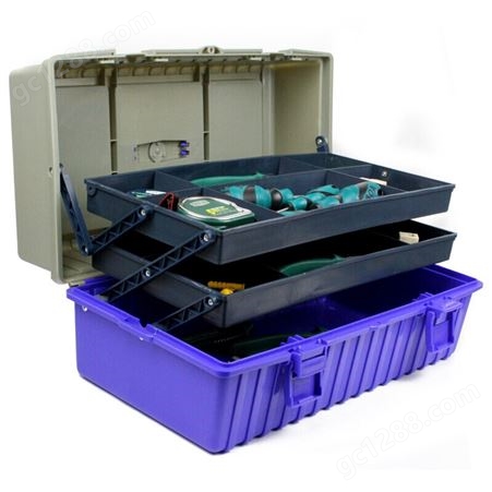 老A（LAOA）三层塑料多功能工具箱19.5英寸 LA109519