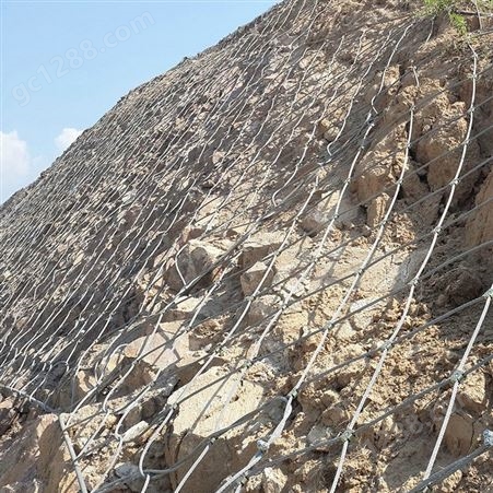 边坡防护网 山体滑坡主动被动护坡网SNS柔性钢丝绳网防落石安全网