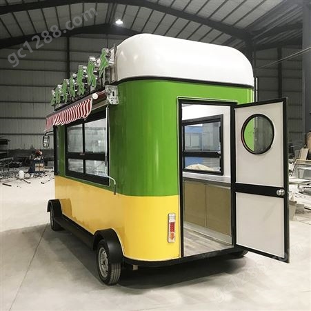 多功能室内外商场大型餐车 移动电动售货咖啡车夜市售卖车