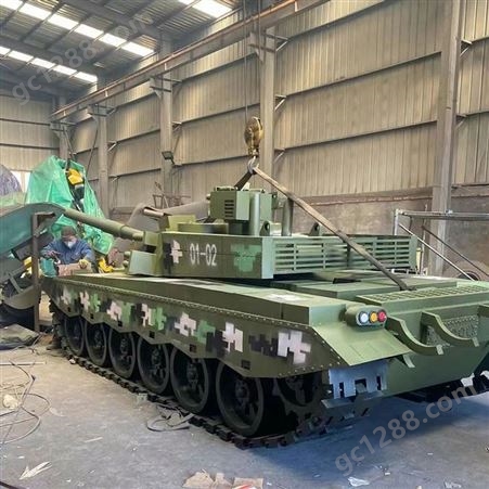 璟诚铁艺景区99式主战坦克摆件户外动态装甲车大型军事坦克模型