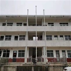 鸿邦 永湖学校不锈钢升旗旗杆 工厂办公大楼旗杆定制安装