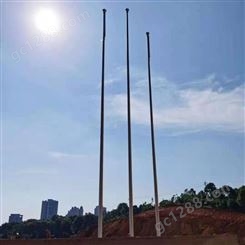 鸿邦 滁州12米锥形旗杆 工地不锈钢节式旗杆