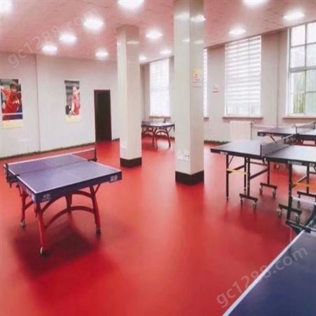 施工经验丰富 乒乓球地板胶 室内 乒乓球场地地胶