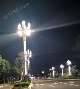 云南昆明景观灯6米8米9九头 10米12米八叉九火玉兰灯 大型景观灯广场灯多头路灯
