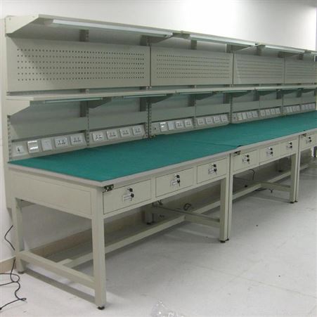 防静电工作台厂家创优CY-GZT75597铝型材检验台铁方通装配台注塑机工作桌