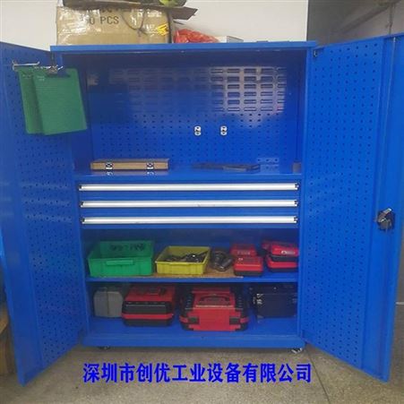 两门工具柜厂家创优CY-GZG75515车间螺丝柜抽屉层板式组合工具柜备品柜价格